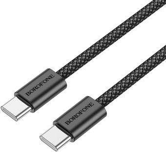 Кабель Borofone BX104 USB Type-C - USB Type-C (1 м, черный)