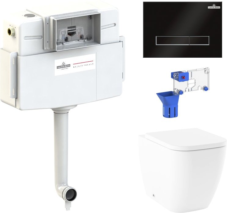 

Унитаз приставной Lavinia Boho Relfix One 5 в 1 87060226 (черное стекло)