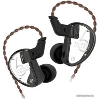 Наушники KZ Acoustics AS06 (с микрофоном, серебристый)