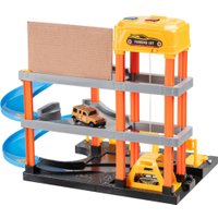 Детские автотреки, трассы Labalu 3-уровневый с дорогой и автомобилями P9488A-1 (желтый, 2 машинки)