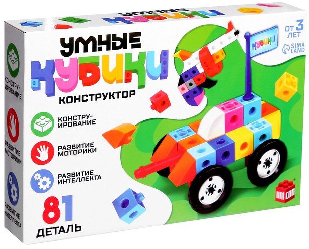 

Конструктор Unicon Умные кубики 9185607 (81 эл)