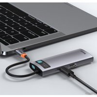 Док-станция Baseus Metal Gleam Series 6-in-1 Multifunctional USB Type C CAHUB-CW0G