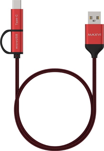 

Кабель Maxvi MC-12MT (красный)