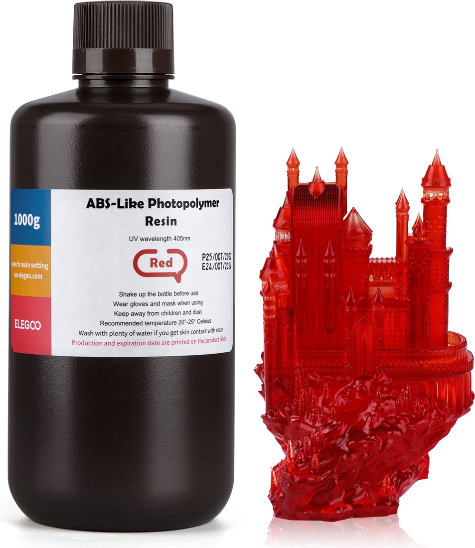 

Фотополимер Elegoo ABSlike 1кг (красный)