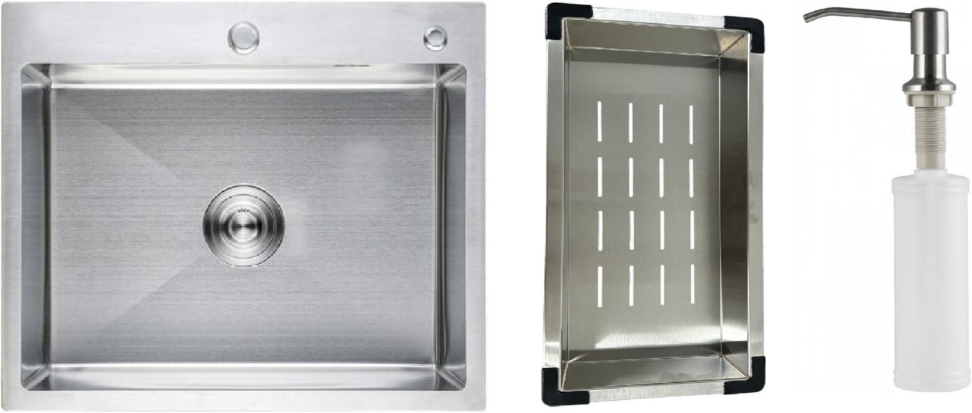 

Кухонная мойка Schtoff Best Premium Silver 6050 + коландер K-1 BLACK + дозатор SD-1 SILVER