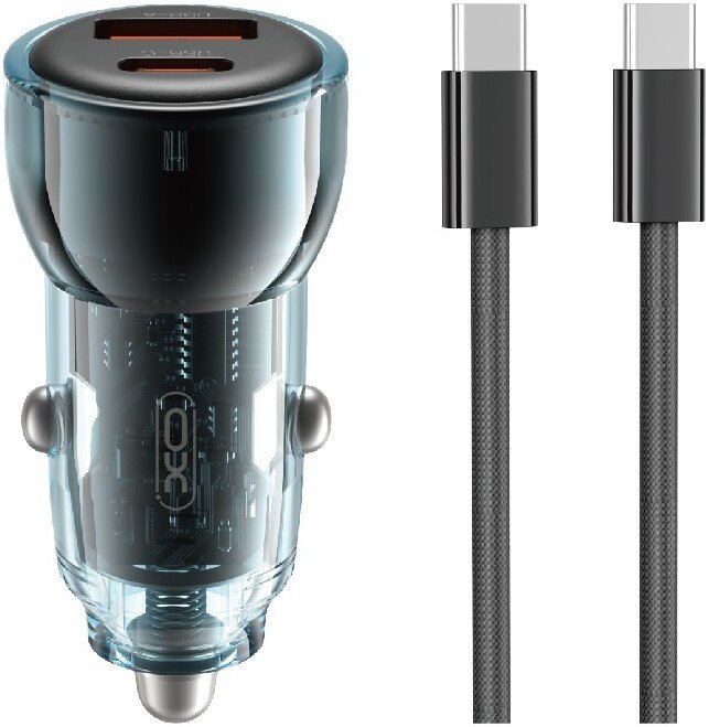 Автомобильное зарядное XO CC60 USB Type-C (синий)