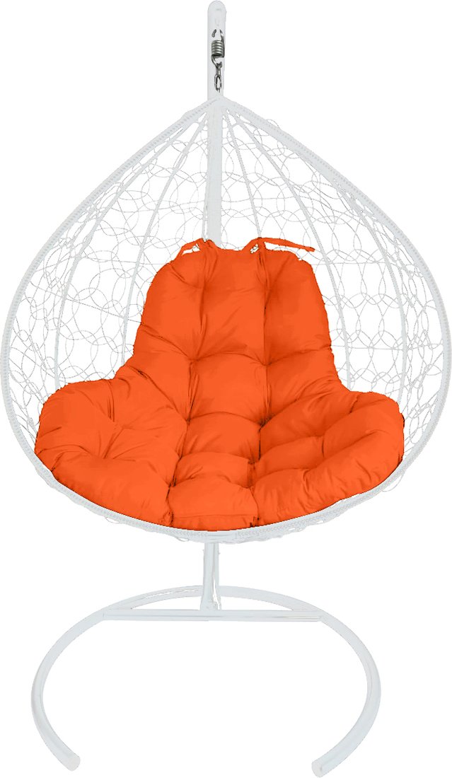 

Подвесное кресло M-Group XL 11120107 (белый ротанг/оранжевая подушка)