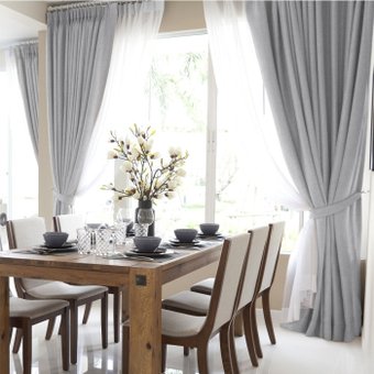 Комплект штор Волшебная ночь Рогожка 200x270см 777456 (2 шт, пепельно-серый)