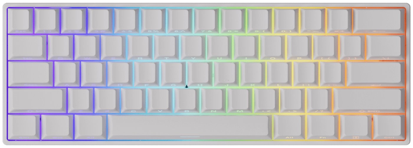 Клавиатура Monsgeek FUN60 Pro Wireless Shine-through PBT-SP White (Akko Glare Magnetic, нет кириллицы)