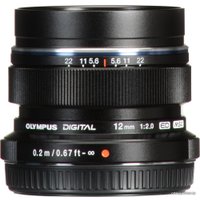 Объектив Olympus M.Zuiko Digital ED 12mm 1:2.0 (черный)
