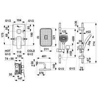 Душевая система  KFA Armatura Malaga 452930181