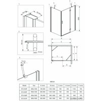 Душевой уголок Deante Abelia 90x120 KTA 045P