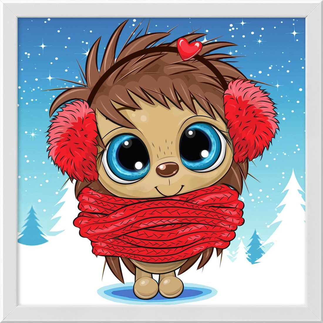 

Алмазная мозаика Алмазная Живопись Ёжик зимой АЖ-1942