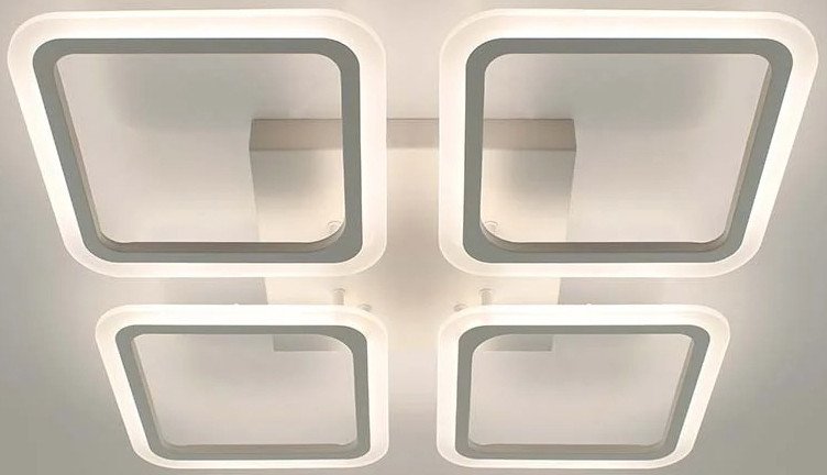 

Припотолочная люстра Estares Sonne 120W 4S-APP-550x550x70-WHITE/WHITE-220-IP20