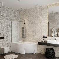 Стеклянная шторка для ванны Roxen Veria 52050-90 90х140 в Бресте