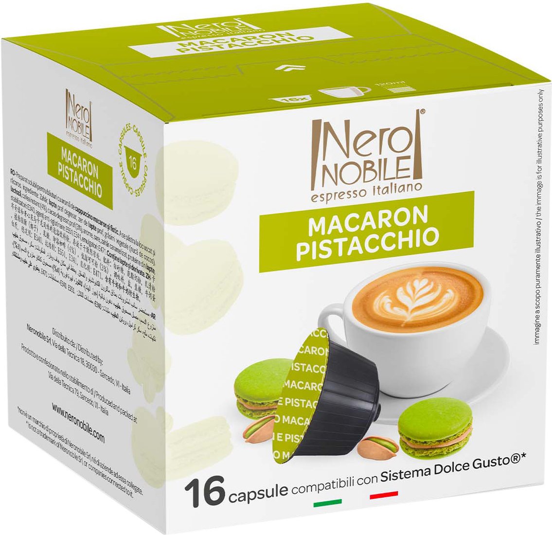 

Кофе в капсулах NeroNobile Dolce Gusto Macaron Pistacchio 16 шт
