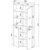 Шкаф распашной Интерлиния Skill-20 (3) (белый/белый)
