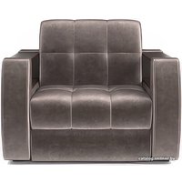 Кресло-кровать Мебель-АРС Барон №3 (бархат, серо-шоколадный Star Velvet 60 Cofee)