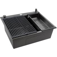 Кухонная мойка Futur FK 6050 Eco Embossing Pop-up Roll plus (Black Nano)