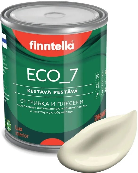 

Краска Finntella Eco 3 Wash and Clean Kermainen F-08-1-1-LG89 0.9 л (белый)