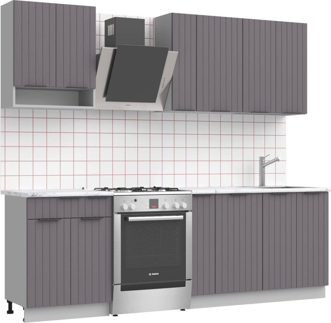 

Готовая кухня Arvento АНТА-плюс 1.8м (графит)