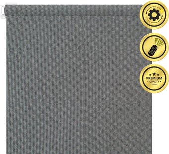 Рулонная электроштора НеоФьюжен Оливия 260х250 левая (маренго, белая фурнитура)