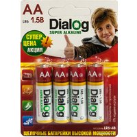 Батарейка Dialog AA 4 шт. [LR6-4B]