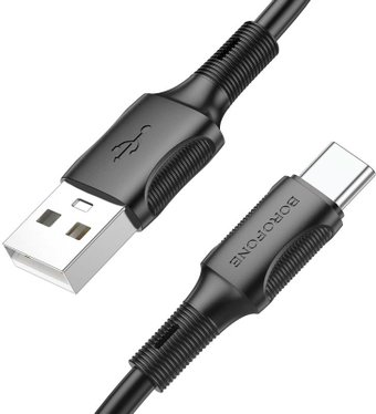 Кабель Borofone BX80 USB Type-A - USB Type-C (1 м, черный)