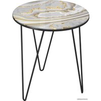 Журнальный столик Sheffilton SHT-CT27 (золотистый пепел/черный муар)