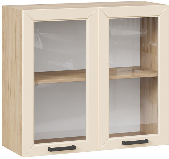 

Шкаф навесной Трия Лорас 1В8С (дуб крафт золотой/холст брюле)