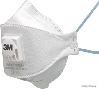 3M Противоаэрозольная фильтрующая полумаска Aura 9322+
