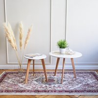 Журнальный столик Domm CT1003-2 (белый/бук натуральный)