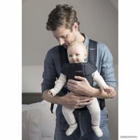Рюкзак-переноска BabyBjorn Mini Cotton (черный)