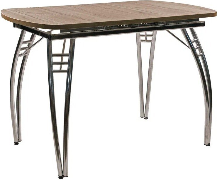 

Кухонный стол ВВР Прямоугольный раздвижной (пластиковый Дуб кера/паук хром 110-150/70)