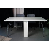 Стол-книга Stoloff Мечта 1600x850 (белый, опоры складные, углы прямые с роликами и ручками)