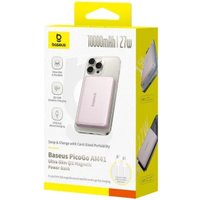 Внешний аккумулятор Baseus PicoGo AM41 Ultra-Slim Qi2 Magnetic Power Bank 10000mAh (розовый)