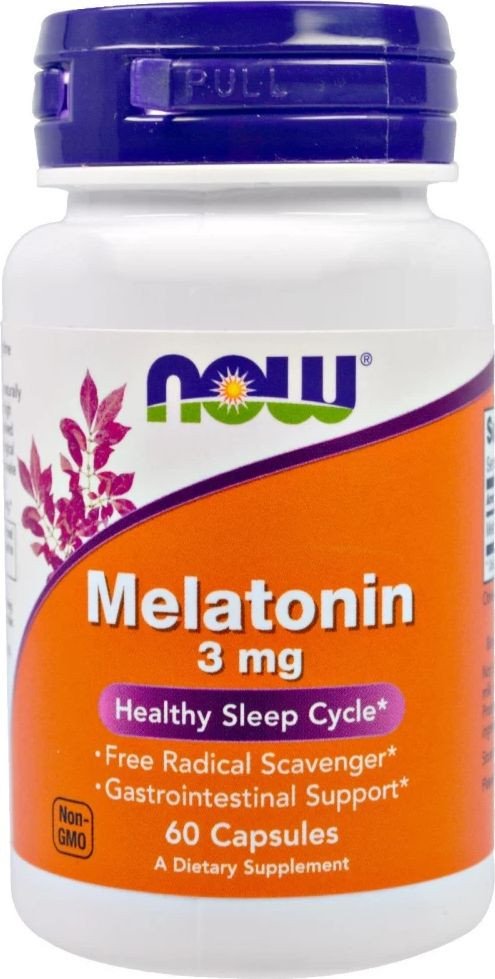 Витамины, минералы Now Foods Мелатонин/Melatonin 3 мг (60 капсул)
