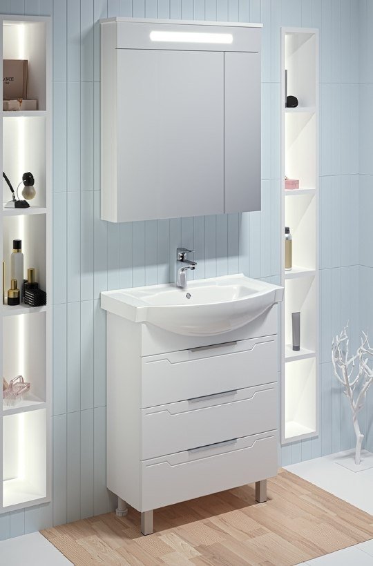 

Runo Тумба с умывальником Верона 65 + Элеганс 65 (напольная)