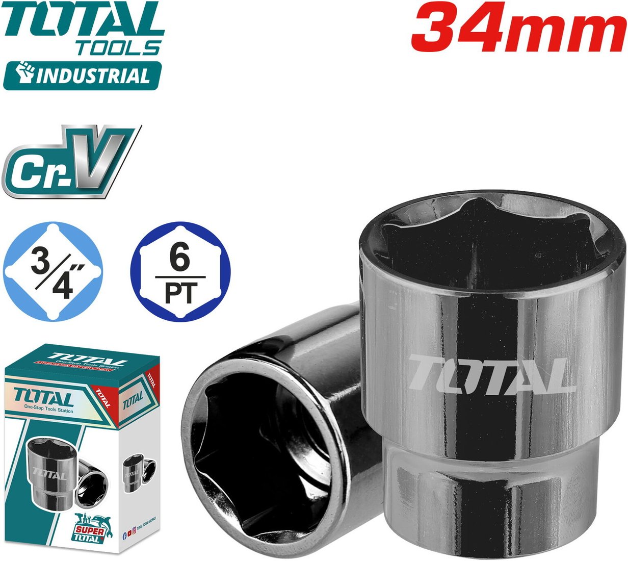 

Головка слесарная Total THHAST34341