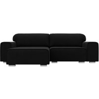 Угловой диван Лига диванов Лига-029 левый 121918L (микровельвет черный)