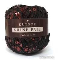 Пряжа для вязания Kutnor Shine Pail 25 50 г 120 м (коричневый с пайетками винного оттенка)