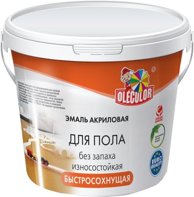 

Эмаль Olecolor Акриловая для пола 1 кг (золотистый)