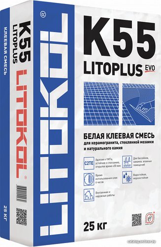 Клей для плитки Litokol Litoplus K55 (25 кг)