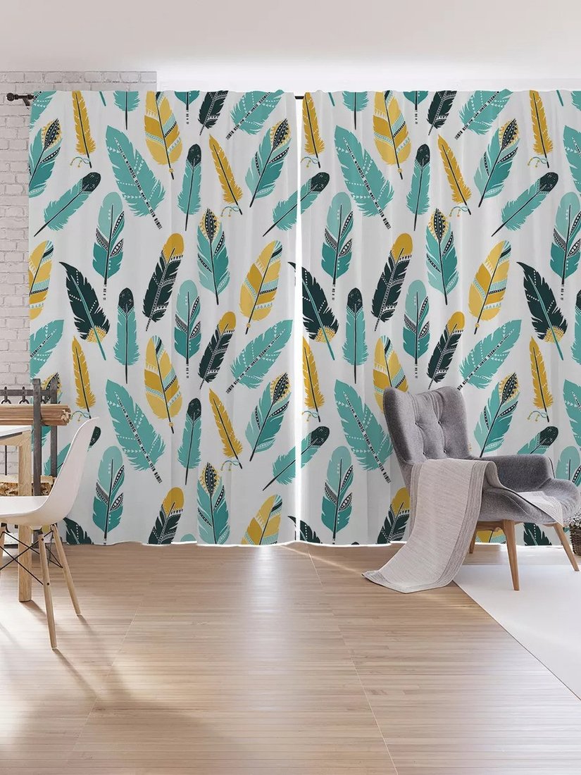 

Комплект штор JoyArty Перья в индейском стиле p_59502 (145x265)