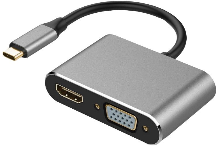 

Адаптер USBTOP USB3.1 Type-C на HDMI/VGA/USB3.0/USB-C