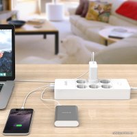 Сетевой фильтр Orico HPC-6A5U-WH