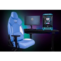 Игровое (геймерское) кресло Thermaltake V Comfort (синий/белый)