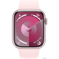 Умные часы Apple Watch Series 9 45 мм (алюминиевый корпус, розовый/розовый, спортивный силиконовый ремешок M/L)