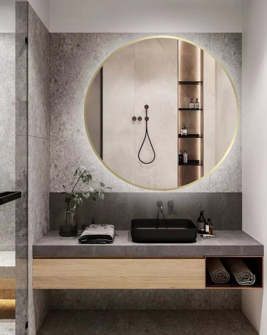 

Зеркало с подсветкой eMZe 70 LED.UV.70.70.AUR.MOTION (золотой с УФ-окантовкой и подсветкой)