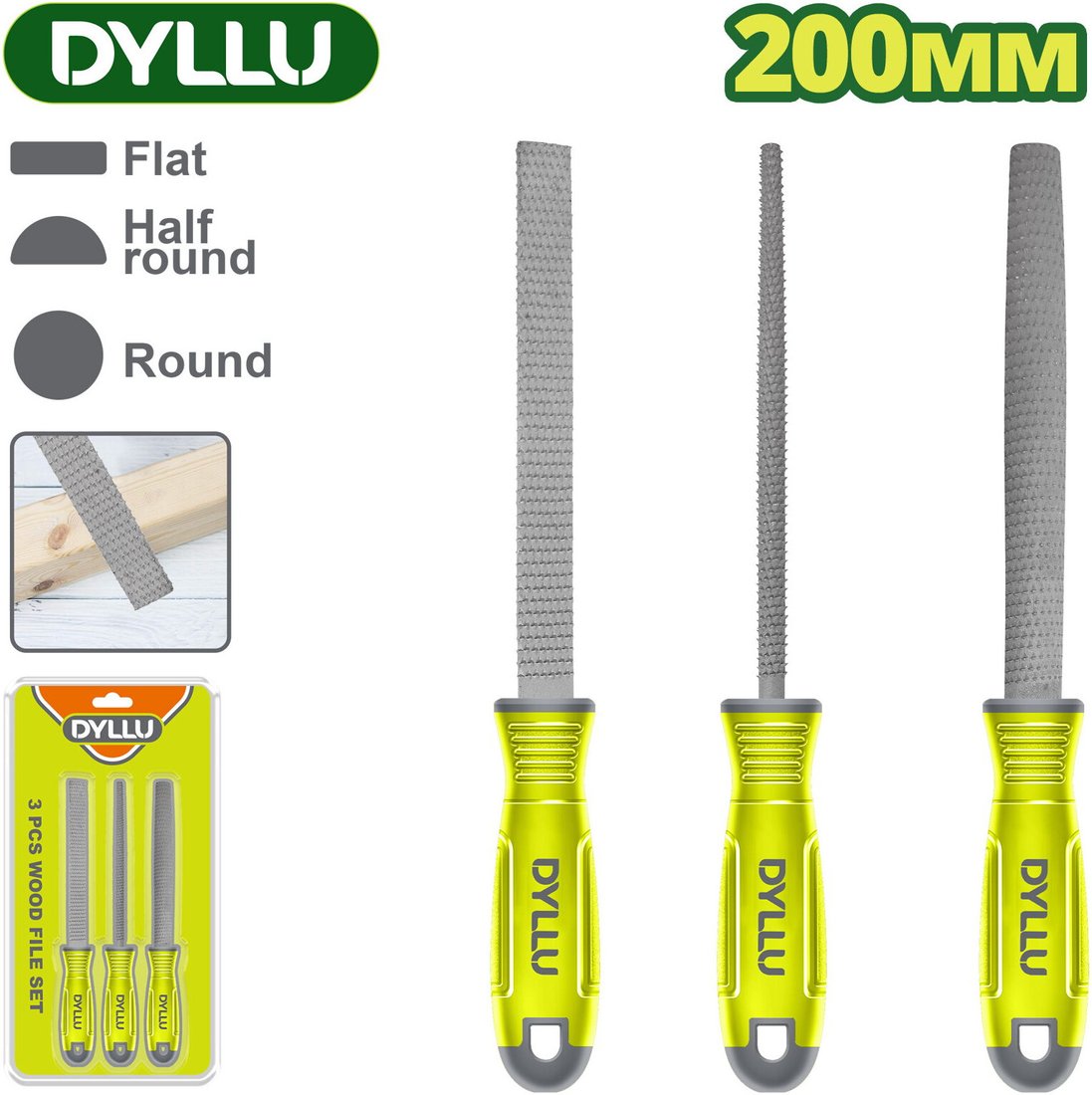 

Набор напильников Dyllu DTSF1403 (3 предмета)